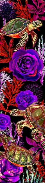 Free turtle bookmark featuring bold red turtles